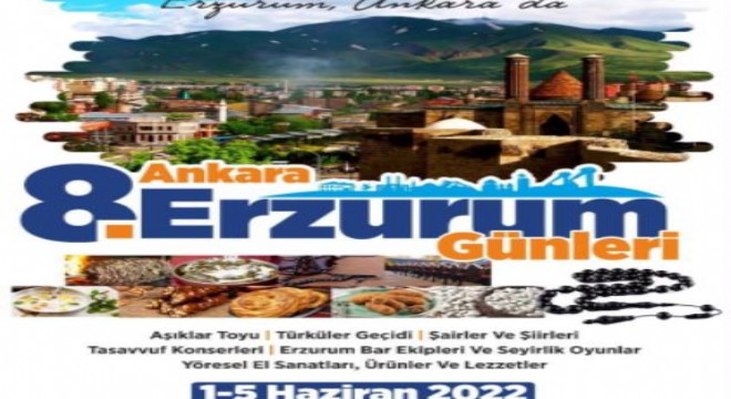 Erzurum Günleri 1-5 Haziran'da gerçekleştirilecek